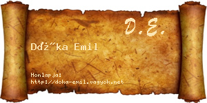 Dóka Emil névjegykártya