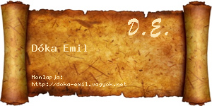 Dóka Emil névjegykártya