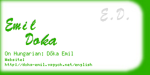 emil doka business card